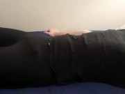 Hands-Free Cum in Athletic Compression Shorts - My First Time Ever!