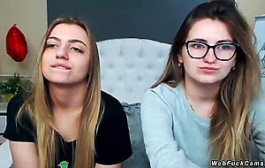 Amateur lesbians tying on webcam