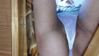 Brunette hairy pussy, big ass, big tits. Sexy mom in the kitchen.