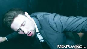 ”Horny Drew Dixon is bred deep at gloryhole by Muscular Leo La Rosa”