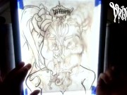 When She Manages to Fit Your Cock & Balls in Her Mouth at The Same Time - Cumshot Drawing Timelapse
