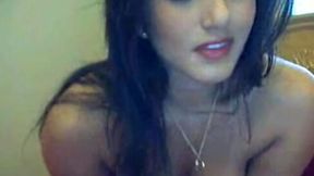 Palatable black head is busy with fingering her twat on webcam