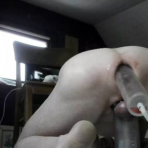 1st try prolapse pump after double hand and giant plug