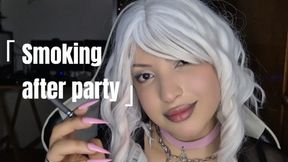 Smoking after party - long finger nails