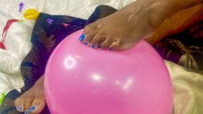 Masala & Cinnamon busting balloons with boobs & feet!