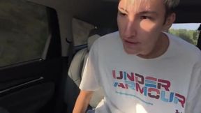 Steamy Car Adventure: A Playful Threesome with Oliver Strelly, Sandro Jenner, and Busty Mila Pie