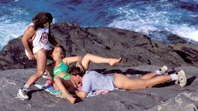 Lydia Gets Both Sockets Penetrated in MMF Threeway on Tropical Island