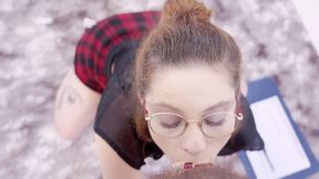 Blowjob on the Teacher