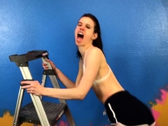 Amateur Webcam Teen Flashes Masturbates