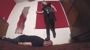 Crushing Her Slave Skull Under Her Boot Heels FLOOR CAM (4K)