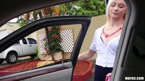 Stranded Teens - Petite Maddy Rose Feels a Bulge &amp; Gives Tony a Blowjob Before Taking His Hard Cock in the Car