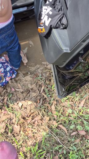 Wife gets cum in the ass on the street in public!