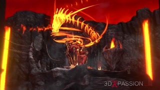 Devil plays with a super hot girl in hell