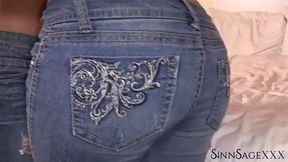 Perverted Boss Sinn Sage And Secretary Rub Each Other's Bodies In Jeans!