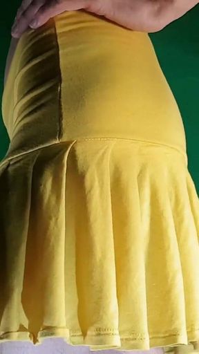 Yellow Skirt, No Panties