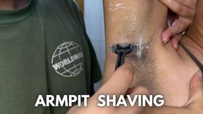 My boyfriend shaves my hairy armpits