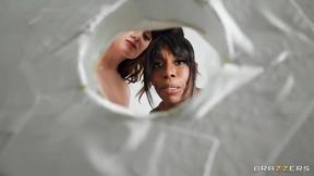 ”BRAZZERS Gas Station Glory Hole Sex with Aria Kai, Black Mystique”