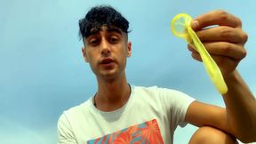 Swallowing Cum of Used Condom by Straight Guy