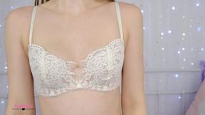 Trying on All of My Bras Close up