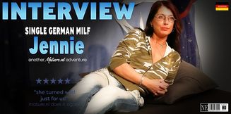 Jennie is a single whit MILF that loves to give a very naughty masturbating interview