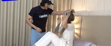 Young blonde is set for her first cam fuck with her best friend's lover