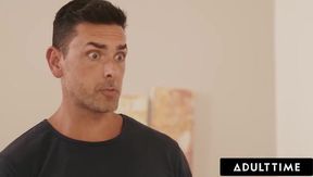 ADULT TIME - Sex Addict Babe Julia James SQUIRTS On Stepdad By Accident During Sneaky Masturbation