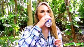 Teen gets outdoor bang by mature cocks dipping