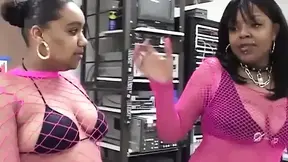 Hot black stunner sucks and devours huge white rod