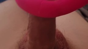 Boy self-pleasuring with toy