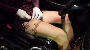 Cervin stockings in Higheels on tour