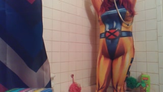 Jean Grey Tied Up and Inflated with Water