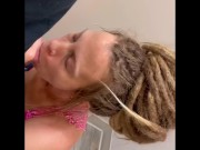 Blonde adult theatre slut and my big cock