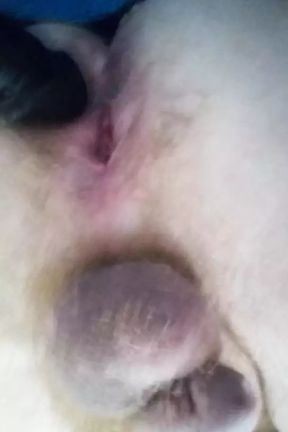 Using my dildo to push cum down