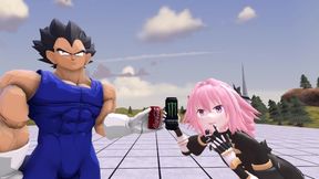 Cock Comparison with Astolfo's Big Femboi Dick - The Virgin Saiyan Prince Loses to the Chad Stolfo