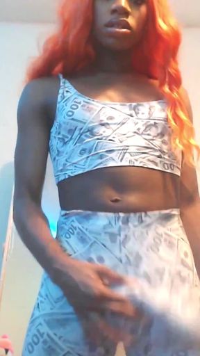 Stunning moment from "AJ180: BLACK BARBIE SHOWING BRICK IN BABY GOT BULGE"