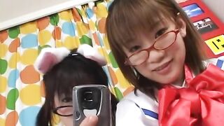 Subtitled Japanese cosplay virtual masturbation support