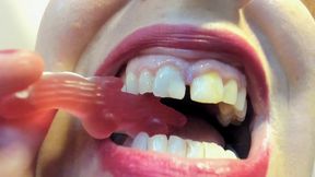 sharp big teeth eat and gummies - hardcore vore