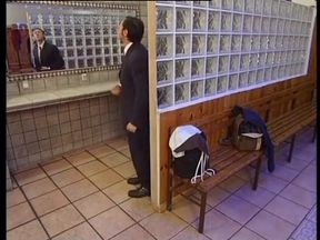 Gym Nude Tease and Stairway Deepthroat Suck