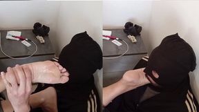 20 MINUTES NO STOP REVERSE FOOT GAGGING MERCYLNESS THROATFUCK SIZE 40 SMELLY FOOT copy