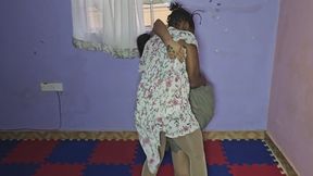Real Catfight with dresses and Pantyhose