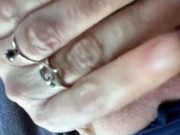 rubbing my pussy in the car (drive thru)