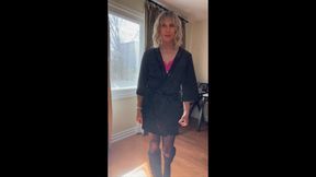 Naughty Trans MILF puts on a show for neighbors son