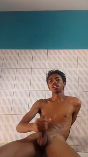 Me Doing a Hot Bathroom Wank