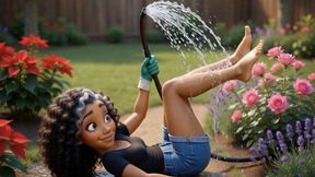 Samantha's Playful Garden Tease