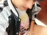 Quick peeing on a public toilet in a sitting position