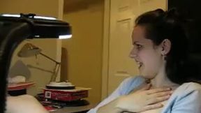 Grabbing my girlfriend's boobs right in front of the camera