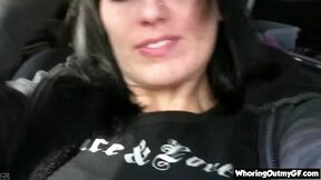 Rene fingering Muff closeup in car