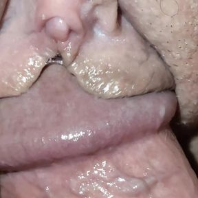 Close-up: Wet pussy and lots of cum after fucking