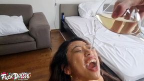 indonesian anal slut kit kate total anal-hiliation, roughly ass destroyed, piss in mouth & drinking, face washed in toilets!!