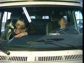 90s classic lesbians in car